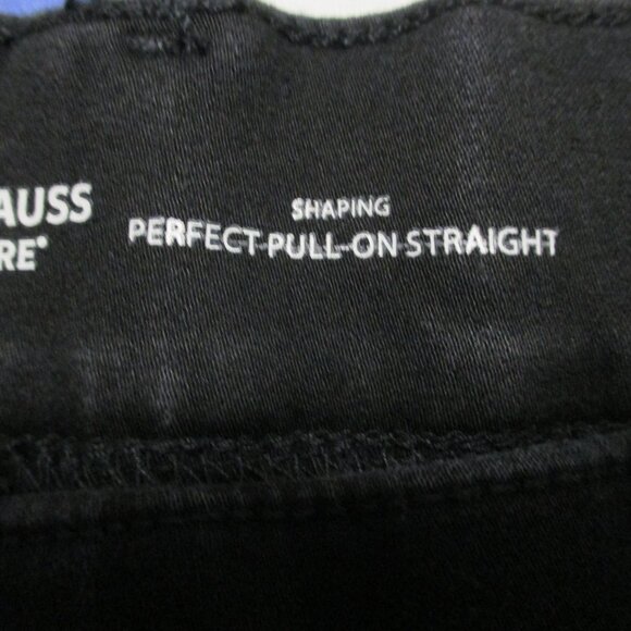 Levi Strauss Signature black jeans pull on straight leg with stretch size 12 - Picture 8 of 10